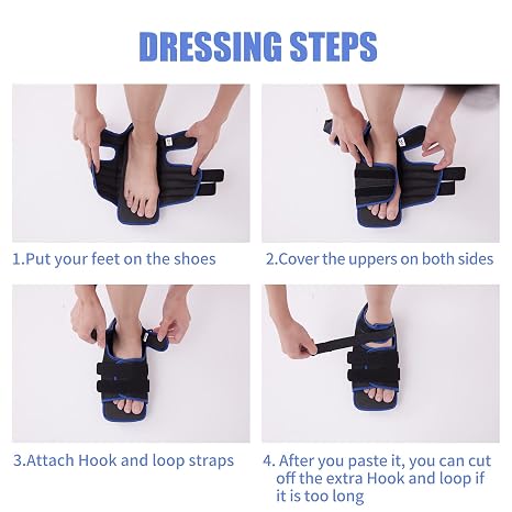 Post-op Shoes for Broken Toe Lightweight Orthowedge Shoes Medical Orthopedic Foot Brace Off-loading Healing shoe for Foot Surgery (S)