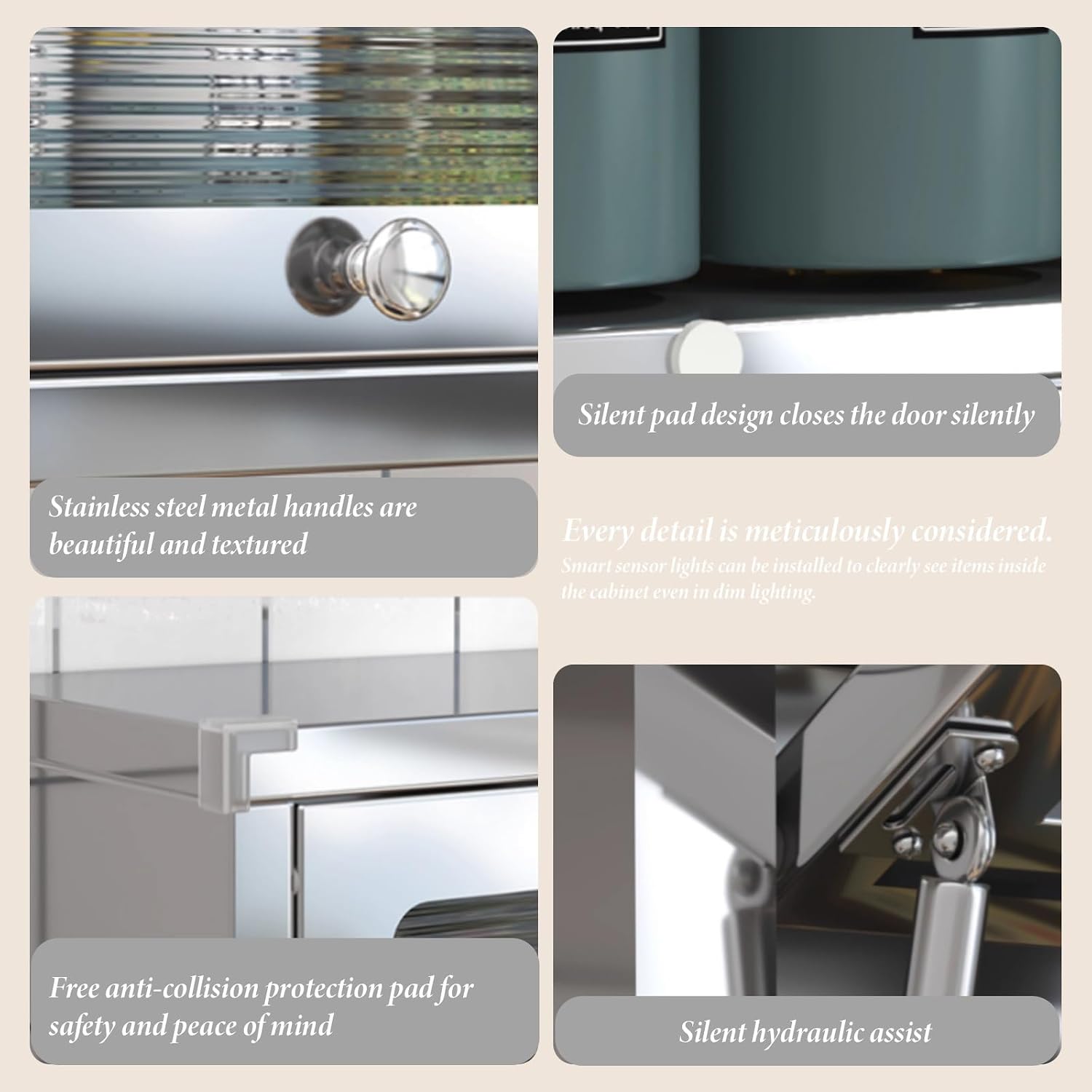 Wall Cabinet for Kitchen Storage with Up-Flip Door, Thickened 304 Stainless Steel Wall Mount Cabinet with Doors and Shelves, Kitchen Cabinets Wall Mounted Hanging Organizer for Bathroom,60*22*34.5/23