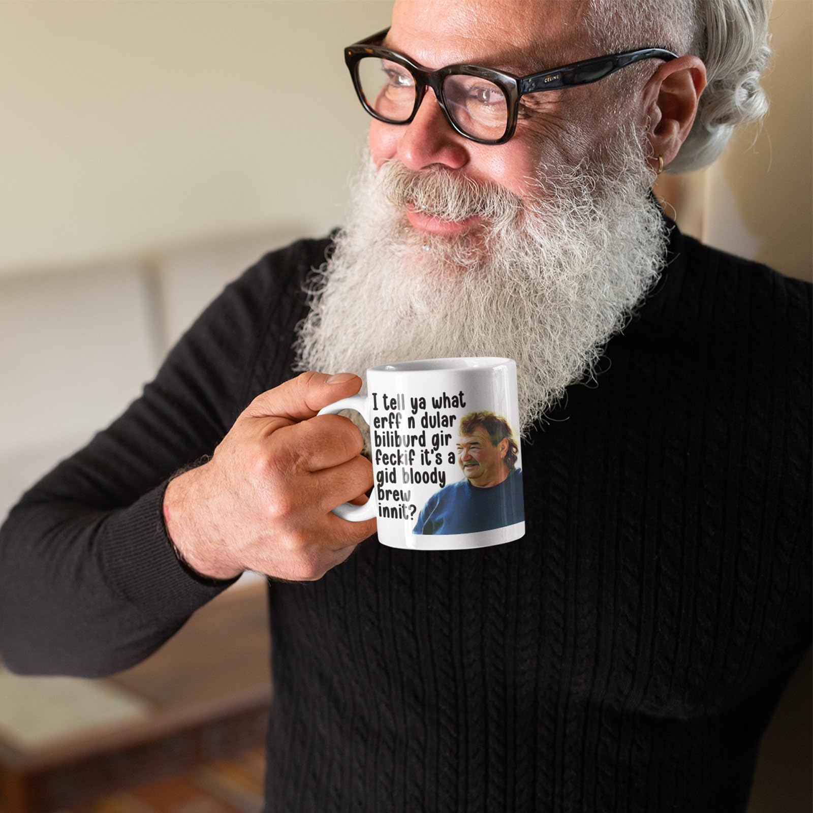 McMug - Gerald Cooper - I Tell Ya What - GID Bloody Brew - Farm Mug, Ceramic, 11fl.oz, White, Medium - Image 3