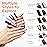 modelones Cat Eye Magnetic for Nails,15PCS Cat Eye Gel Nail Polish Magnet Tools Powerful Set Wand Magnet Winter Nail Polish Square Round Magnet Stick Diverse Glassy Cateye Effect