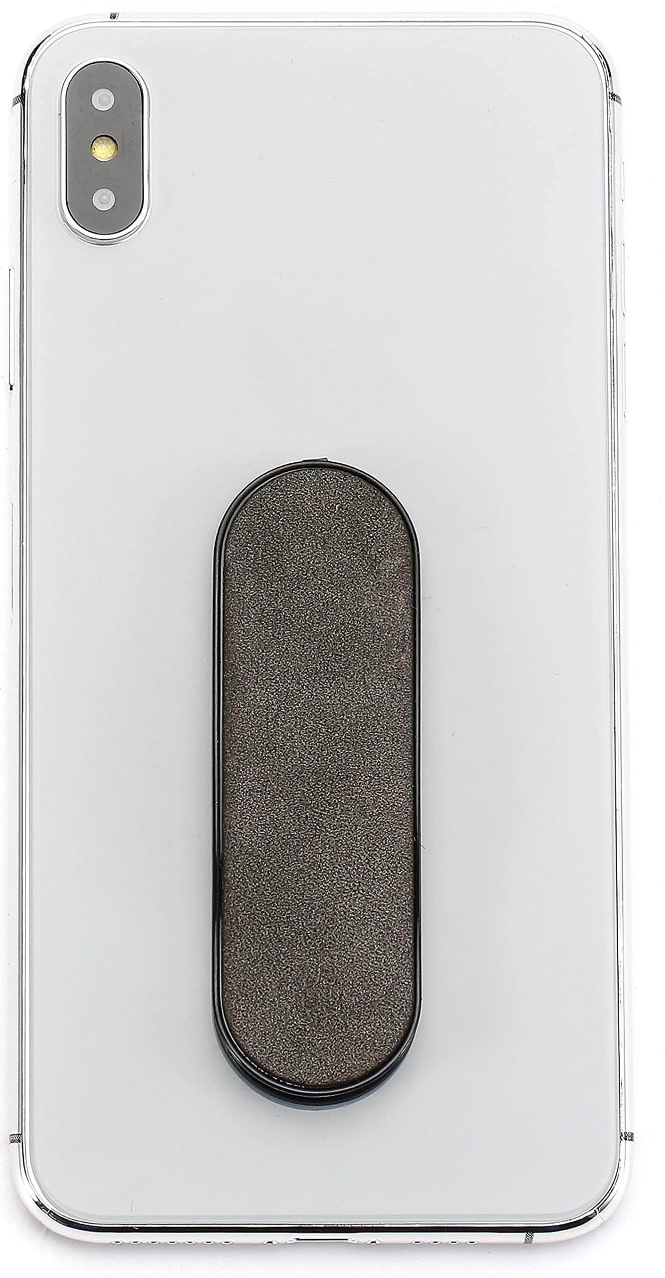MomostickThe Original! Smartphone Finger Holder - Mobile Phone Finger Holder Mobile Phone Holder Stand Grip - Mobile Phone Ring for iPhone Samsung Huawei (Suede Series - Grey)