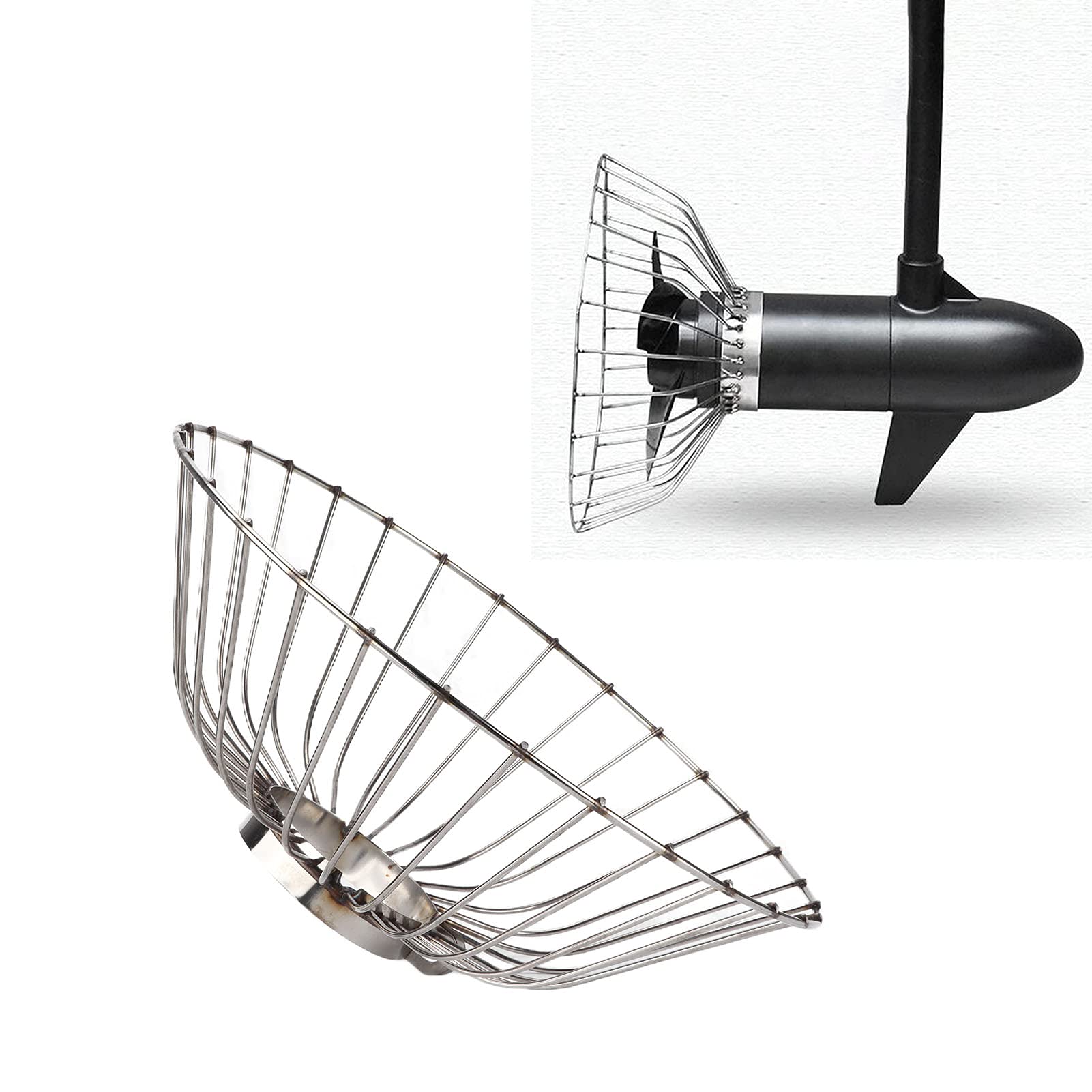 Keenso Propellerschutz, 12-V-Marine-Elektro-Außenborder-Sicherheitsnetzabdeckung Anti-Windung Anti-Kollisions-Verdickung Propeller-Netzschutz aus Edelstahl Andere Fahrzeuge