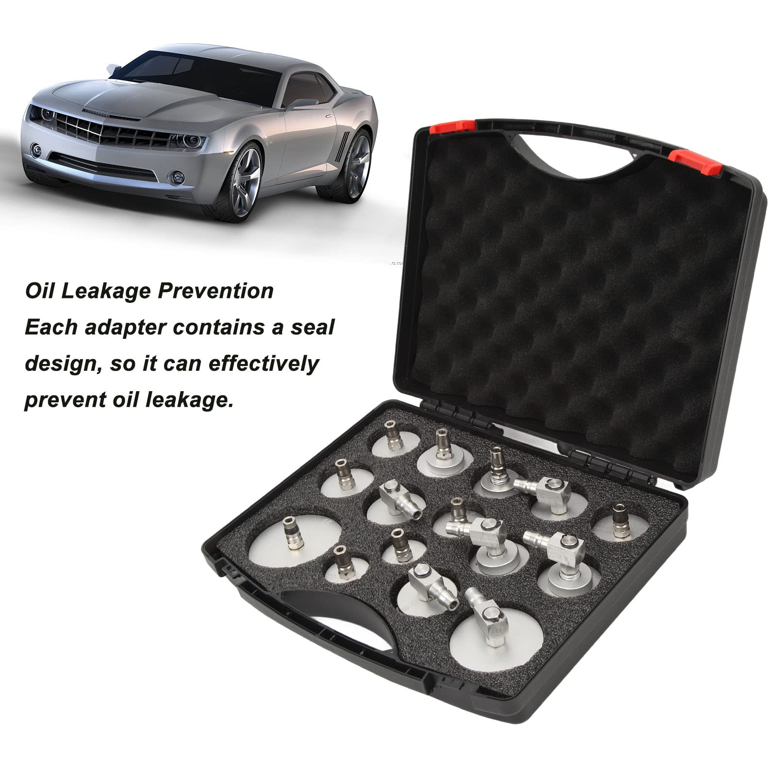 Juego de adaptadores de cilindro maestro, 15 adaptadores portátiles de purga de líquido de frenos para automóviles