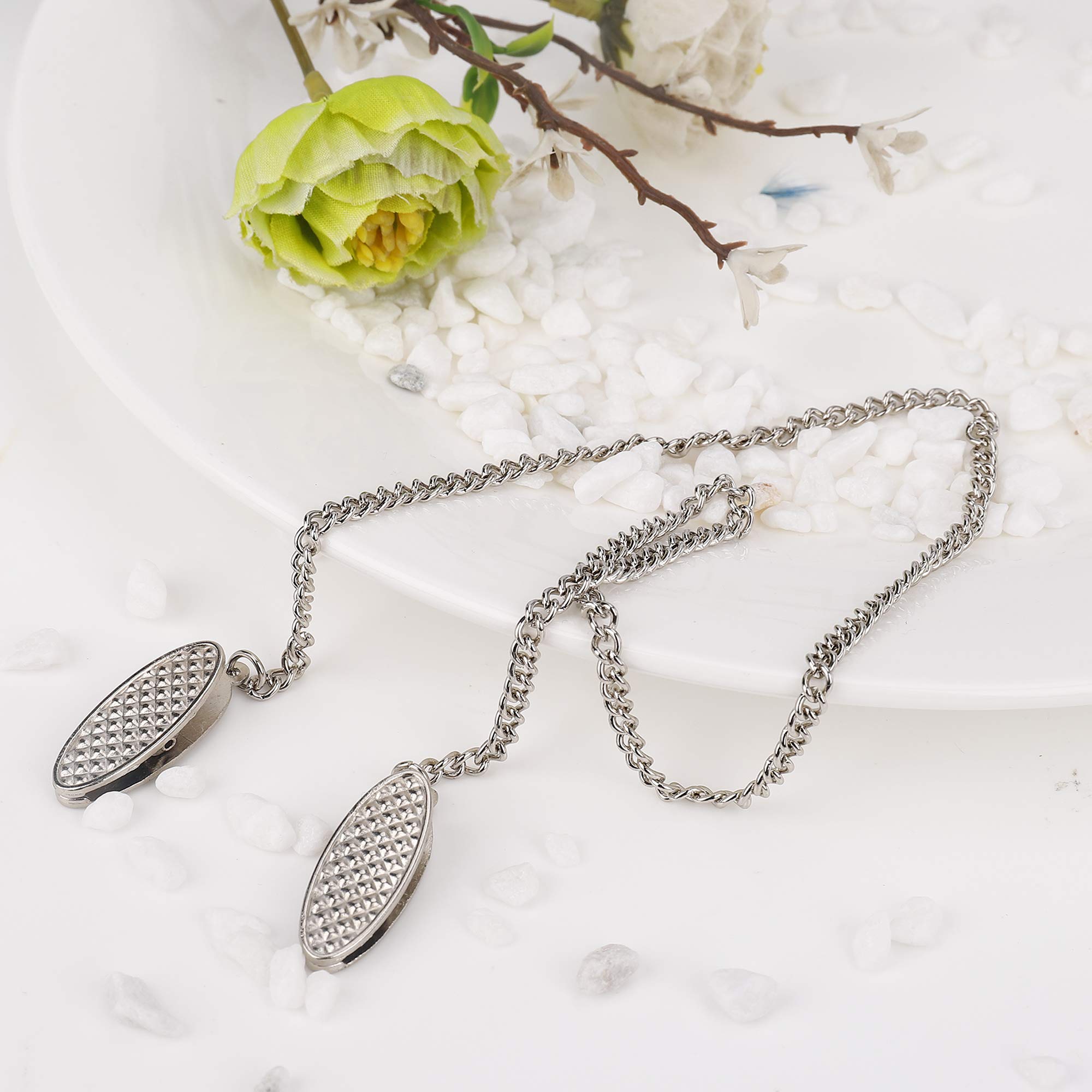 Wellsamed Serviettenkette Metall – 37,5 Cm, Mit Clips, Für Pflege & Behandlung