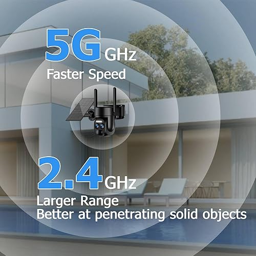 Miniatura 4 de Uniter Cámaras de seguridad solar 4K inalámbricas para exteriores, cámara PTZ WiFi de 8MP 2.4GHz alimentada por batería, sistemas de seguridad para