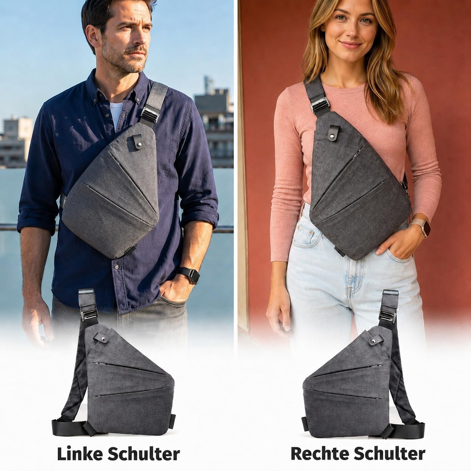 Gipfelfreund - Bolso antirrobo para hombre y mujer