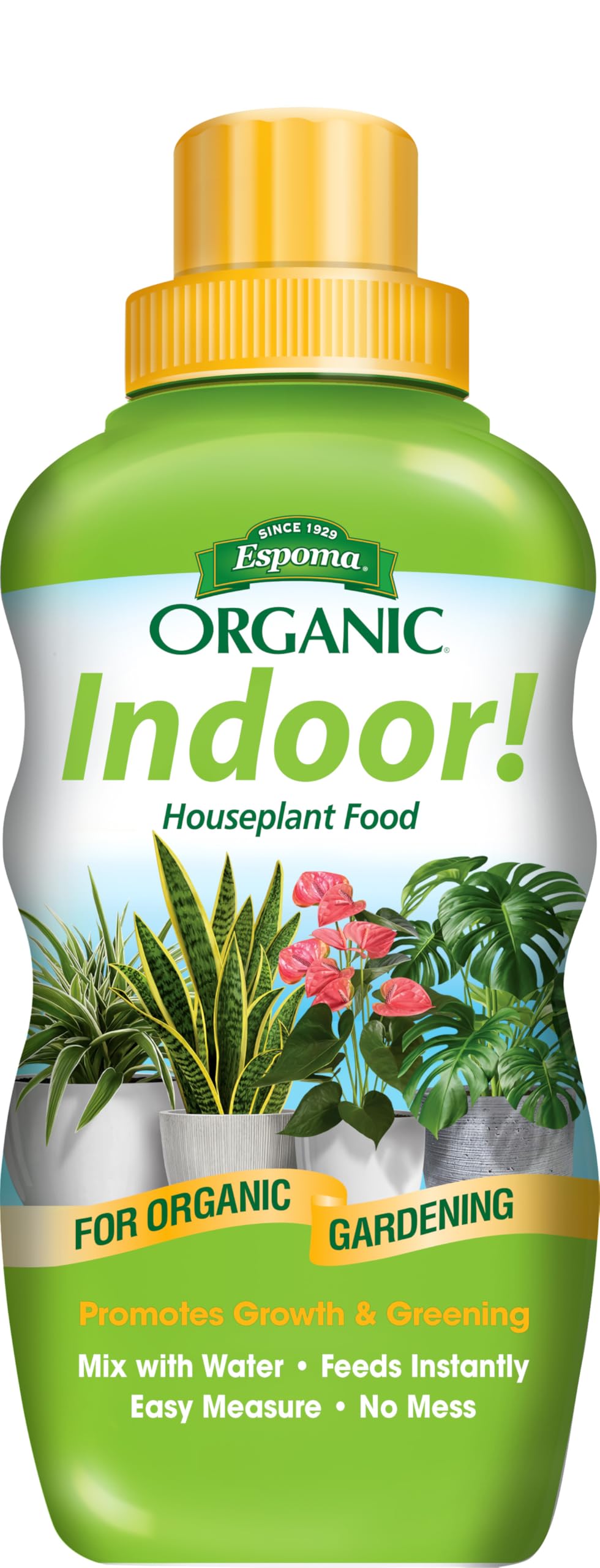 Organic 8 Ounce Concentrated Indoor! Plant Food - Indoor Plant Fertilizer for Large & Small Plants Like Pothos, Fiddle Leaf Fig, Monstera, Snake & Palms