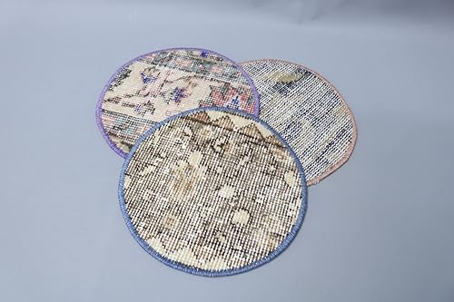 Miniatura 2 de Juego de seis manteles individuales rojos, Alfombra Supla, Mantel individual étnico, Alfombra Supla, Juego de seis, Mantel individual de la alfombra,