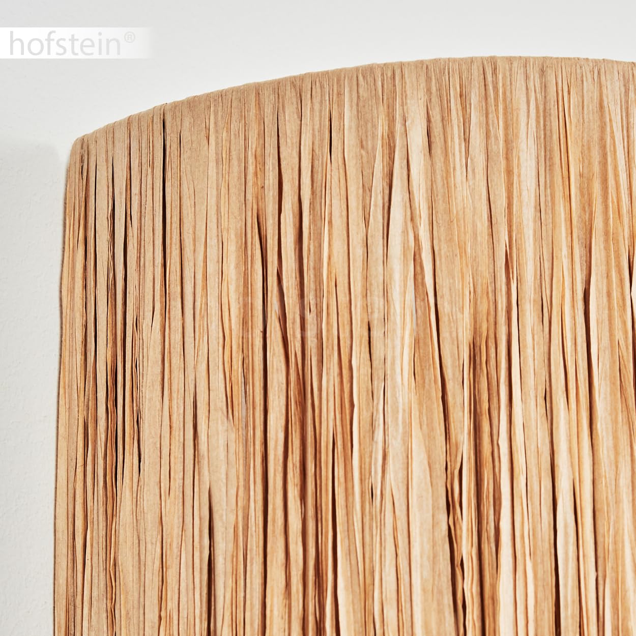 Wandleuchte Cardeal, Wandlampe aus Metall/Bast in Schwarz/Natur, Leuchte im Boho-Design, Wandleuchte mit Stecker und Schalter, abnehmbares Kabel, UP & Down Lichteffekt, 1 x E27, ohne Leuchtmittel
