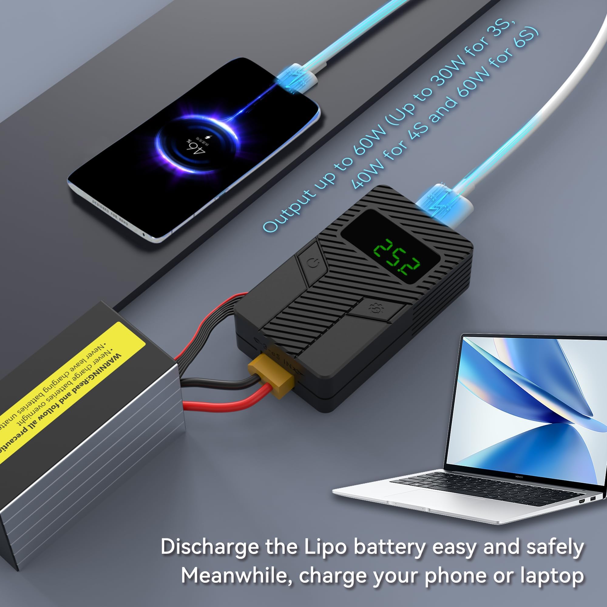 4 Adaptateurs XT60 Vers JST 20AWG - Connecteurs Pour Batteries Drone Et RC