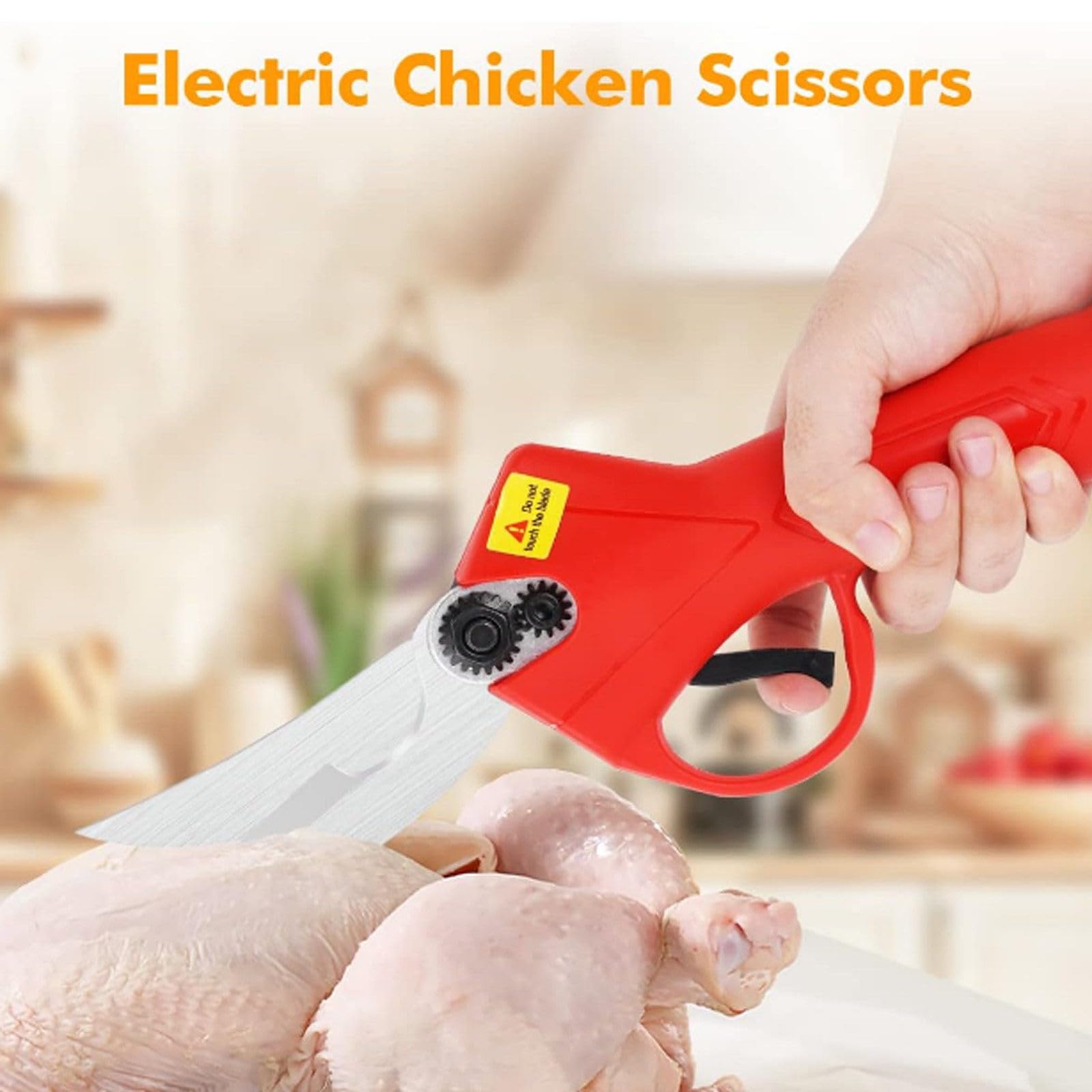 Tijeras eléctricas multiusos para alimentos Tijeras recargables para huesos Incluye 2 pilas Para huesos pequeños Tijeras para aves Para preparar verduras