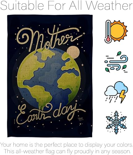 Miniatura 6 de Breeze Decor Juego de bandera del Día de la Tierra con águila y dulce vida, apoyo de la paz y la protección del medio ambiente, pancarta pequeña