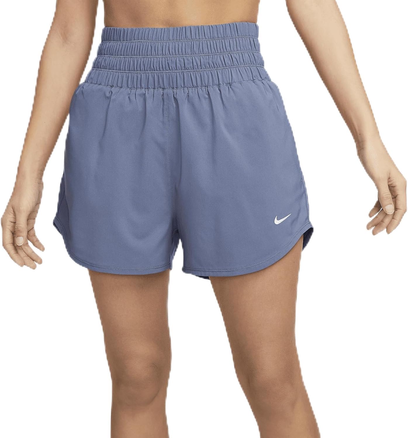 Nike One Women's Dri-FIT Ultra High-Waisted 3" Brief-Lined Shorts (Diffused Blue, DX6642-491) Size Small