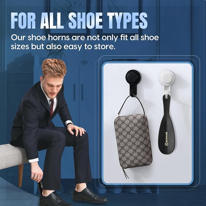 ZOMAKE Plastic Shoe Horn for Kids Men Women,Travel Small ShoeHorn Size,7.5'' Portable Shoe Spoon Boot Horn Helper(2 Pcs) miniatura 5