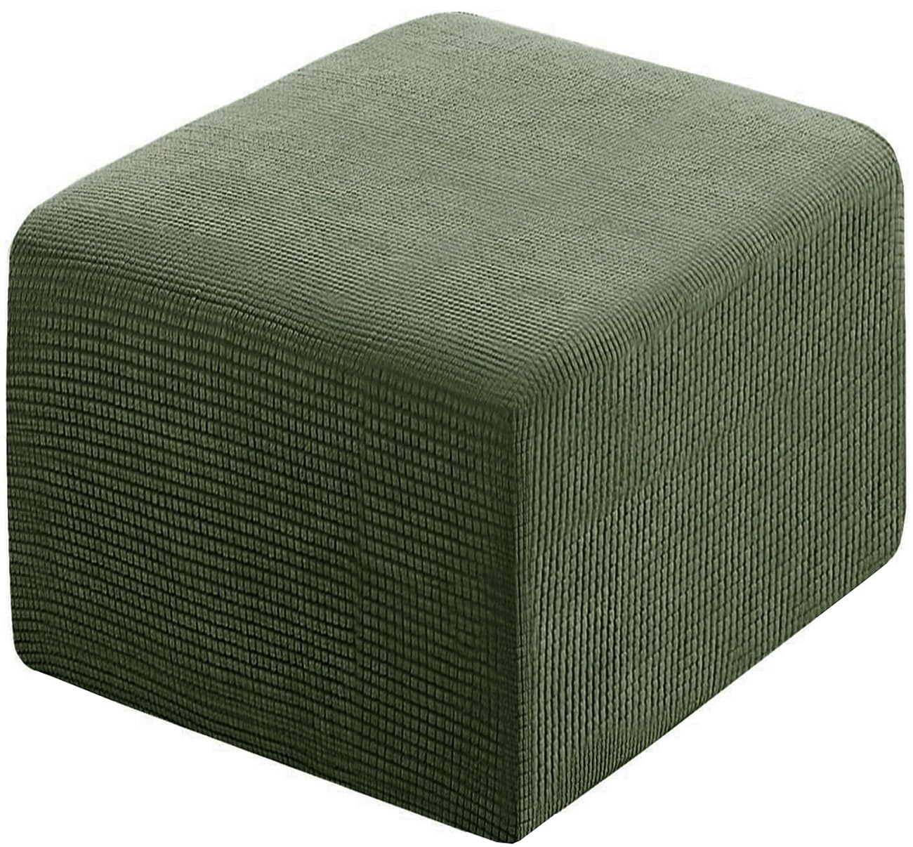ELYSYSRL Square Ottoman Slipcovers 36x36 24x24 18x18 Oversized Stretch Ottoman Cover Thick Washable Storage Ottoman Covers Foot Stool Cover with Elastic Bottom (Color : @24, Size : 13-17IN/33-43CM)