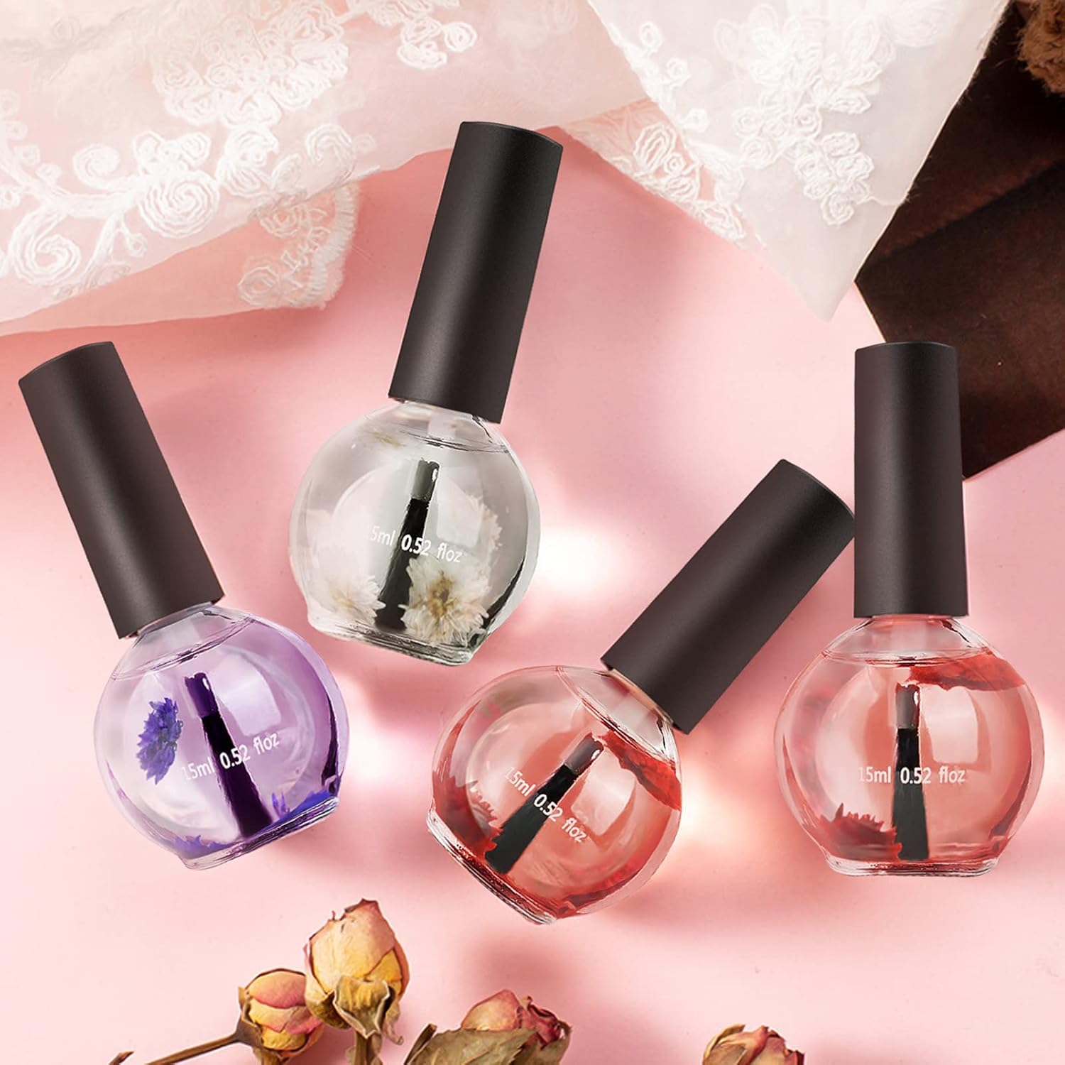 KYDA 7 Bottles Nail Nutrition Oil Set,Moisturizing Dried Flower Nutrient Oil Nail Edge Care Oil Nail Softener&Enhancer,Repair Nail Cuticle and Damaged Nails : Beauty & Personal Care