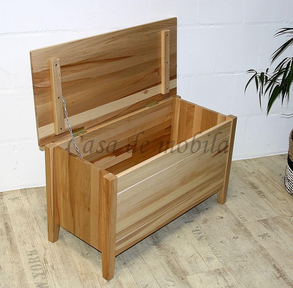 Casa Massivholz Truhe 84cm Kernbuche massiv Natur lackiert