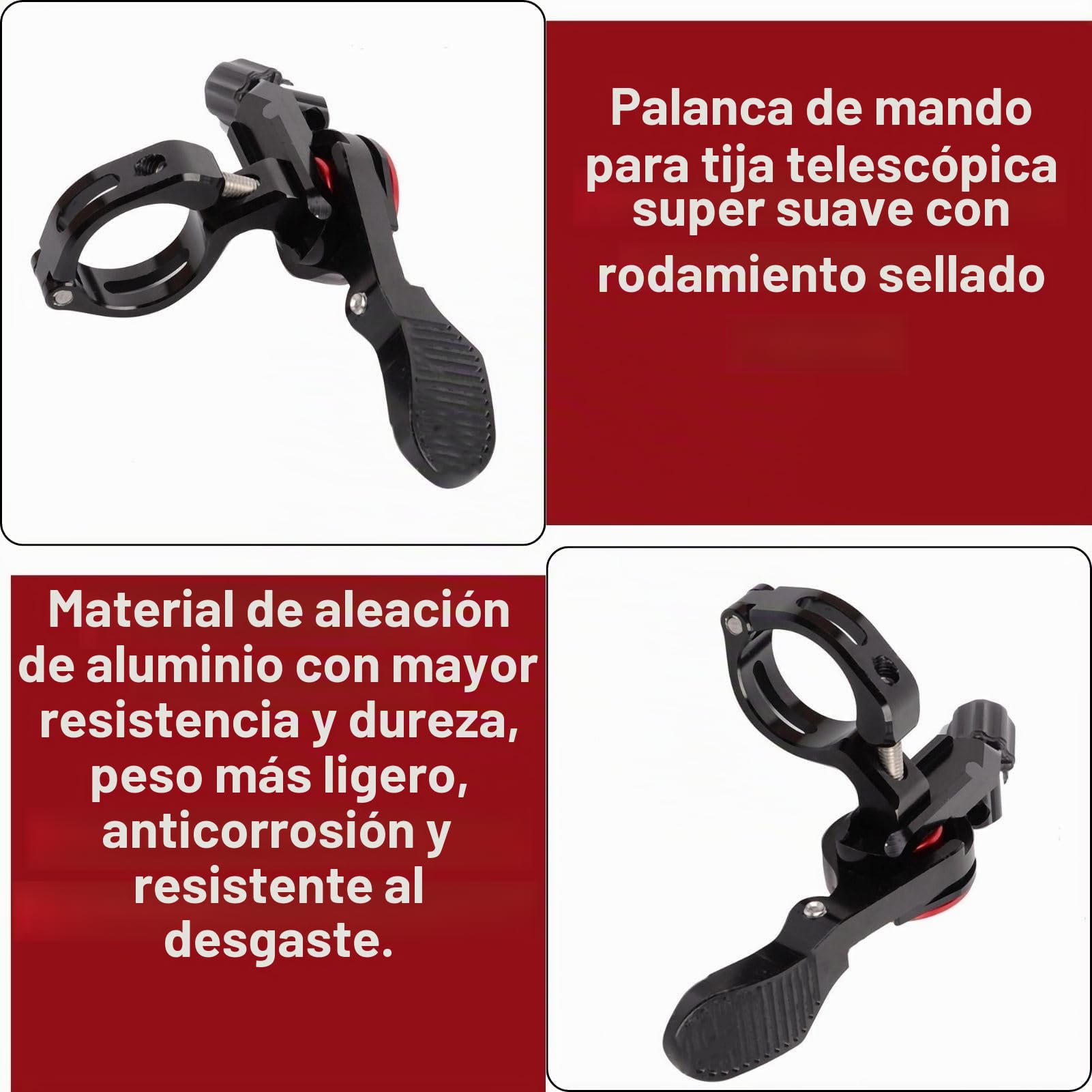 Jadeshay Palanca de Bloqueo Remoto,Bicicleta Altura Ajustable Palanca Tija de Sillín con Bicicleta Tija del Sillín Cable del Accesorio de Reparación MTB
