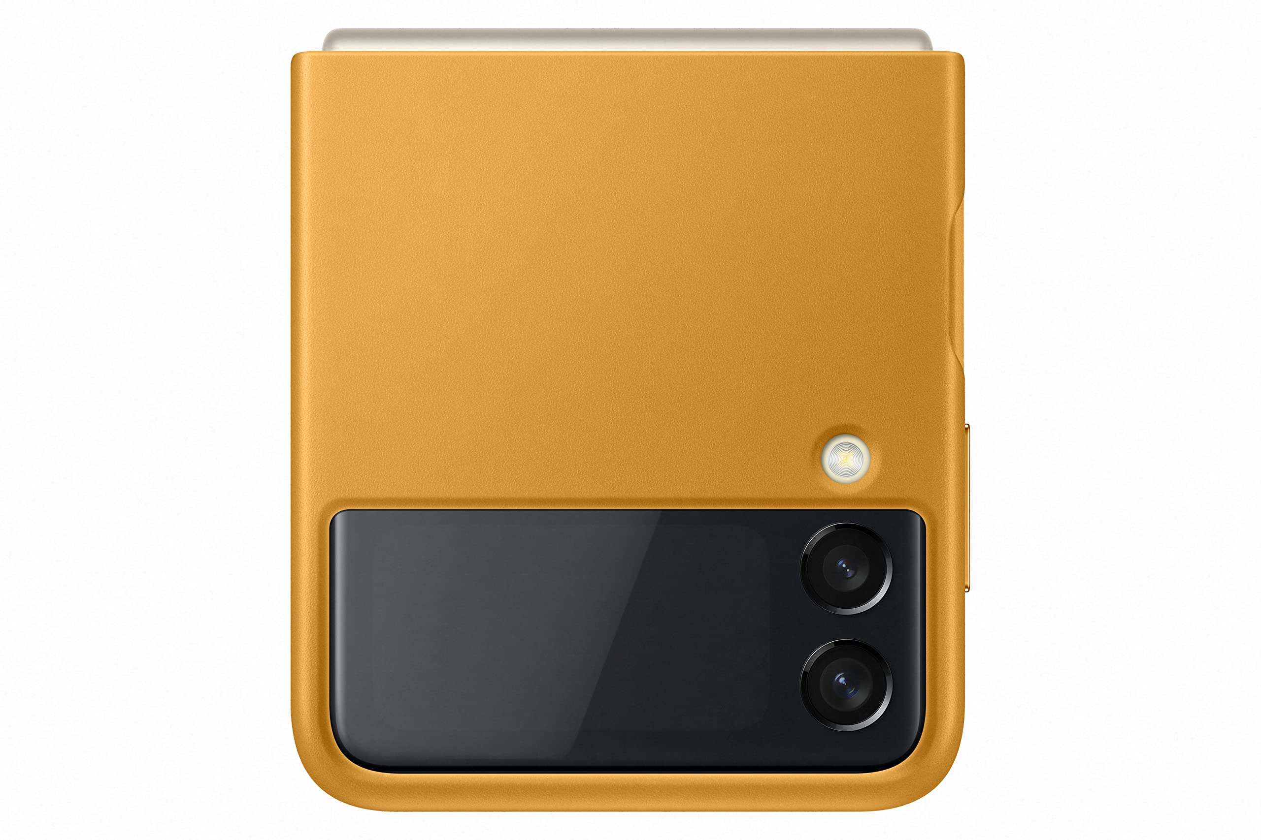 Samsung Galaxy Z Flip3 Leather Cover - Official Samsung Case - Mustard