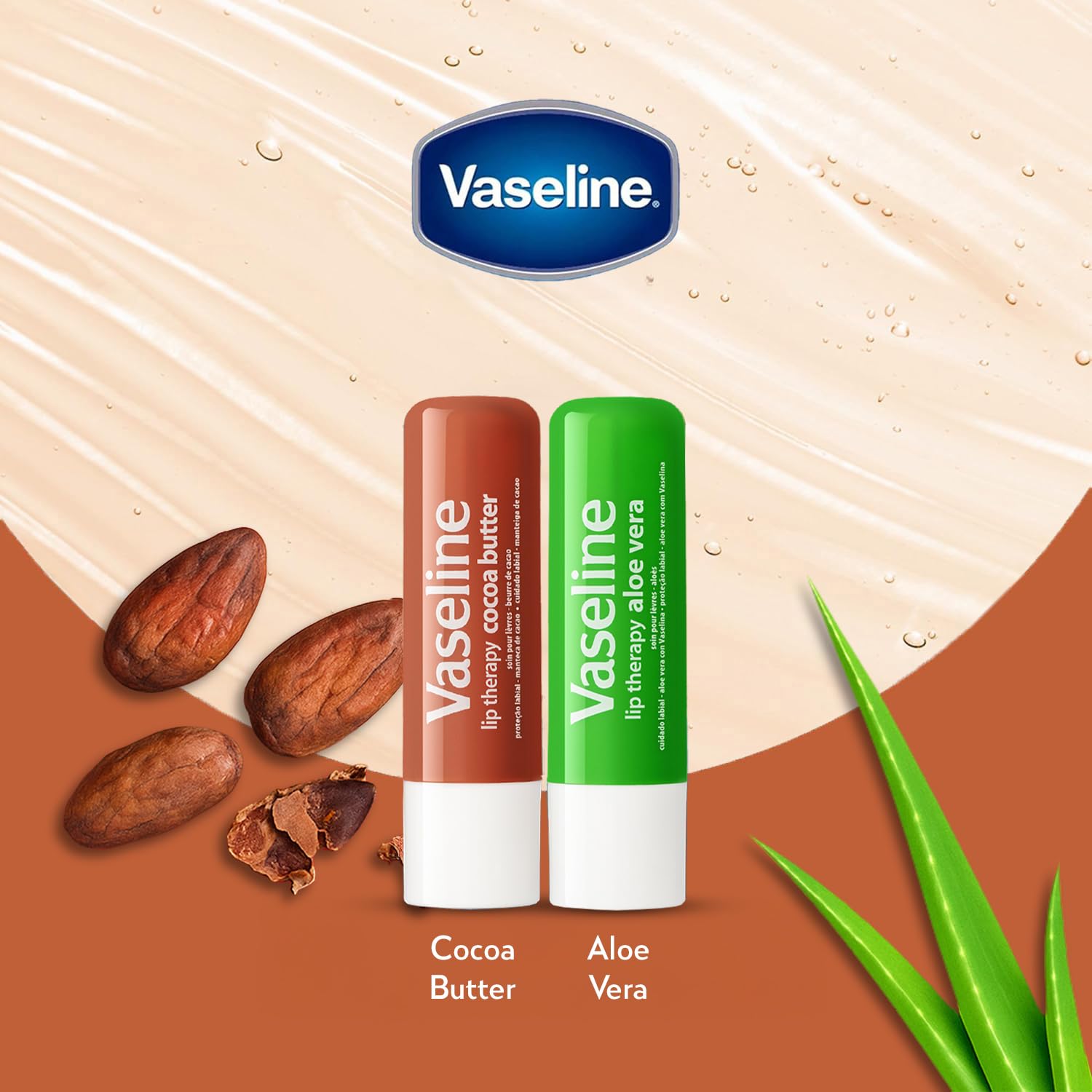 Vaseline - Brandclub - Vaseline Lip Therapy Variety 4-Pack  Cocoa Butter + Aloe  Vera Moisturizing Lip Balm with Vitamin E, 0.16 Oz Ea