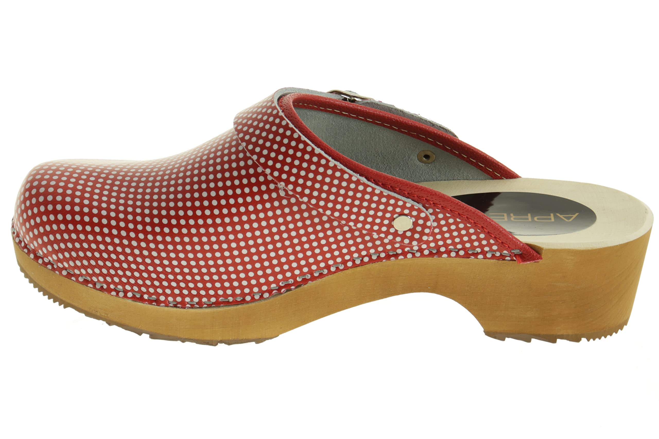 APREGGIO Sabots Femme Cuir Chaussons Faits Main en Bois Pantoufles Douces pour Femmes Confortables Semelle Solide - 36/41 EU