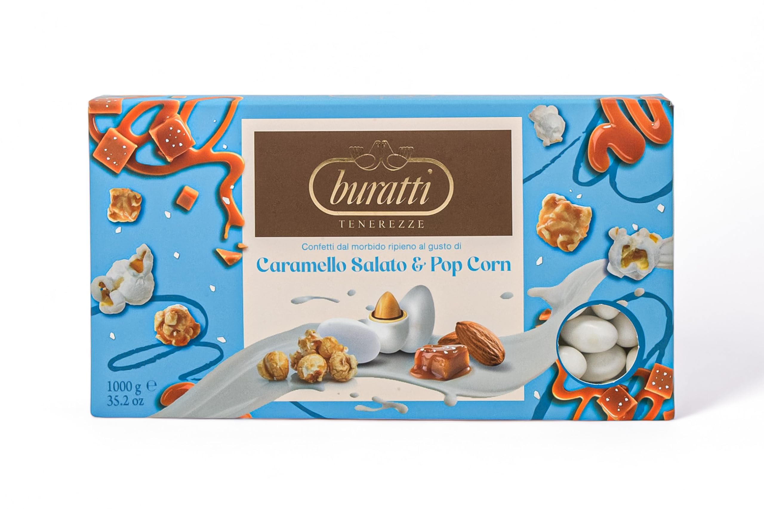 Tenerezze Caramel Salé et Pop-corn | Goûts Délicats pour Enfants | Pique-Nique et Vente en Gros | Saveurs Intenses etNat