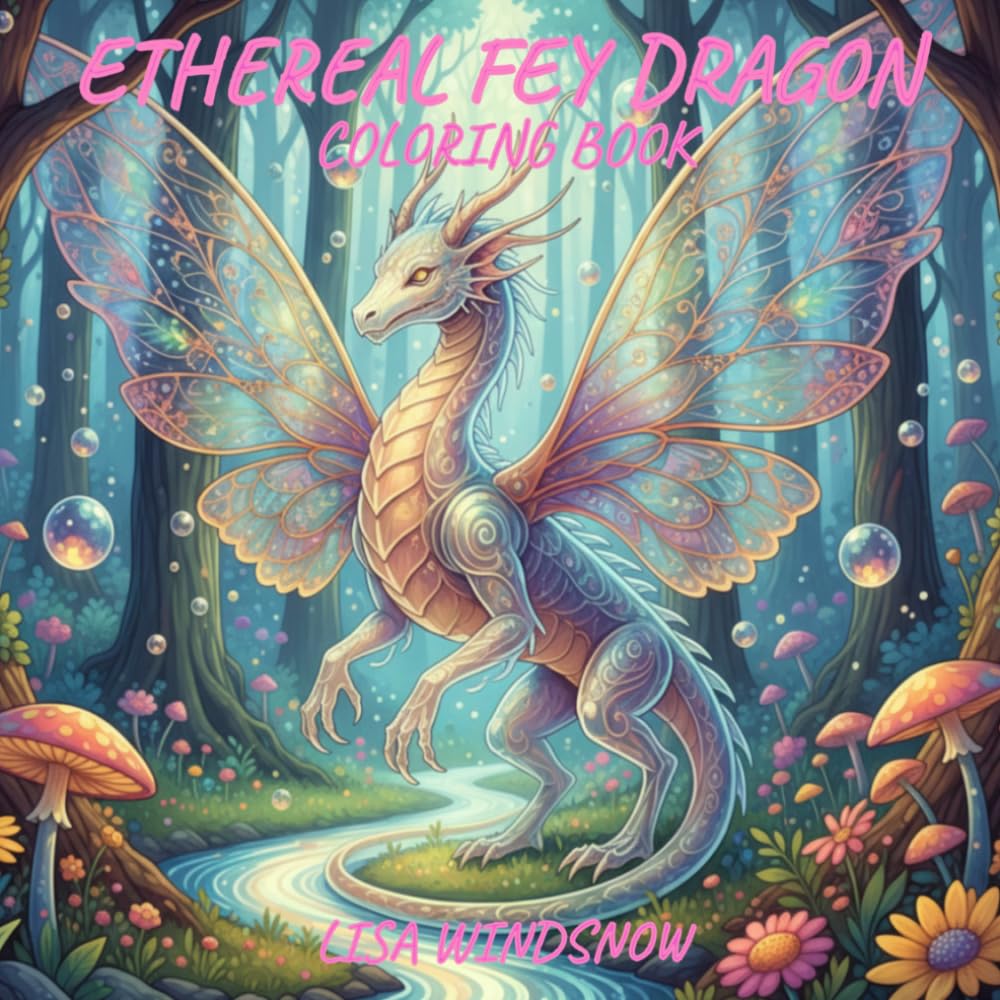 ETHEREAL FEY DRAGON: COLORING BOOK (MYTHIC FANTASY)