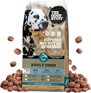 The GOODSTUFF Lachs (Adult) 2,5 kg | Hochwertiges Hundetrockenfutter getreidefrei | Mit frischem Lachs | Hundefutter trocken für ausgewachsene Hunde | Super-Premium Trockenfutter für Hunde product image
