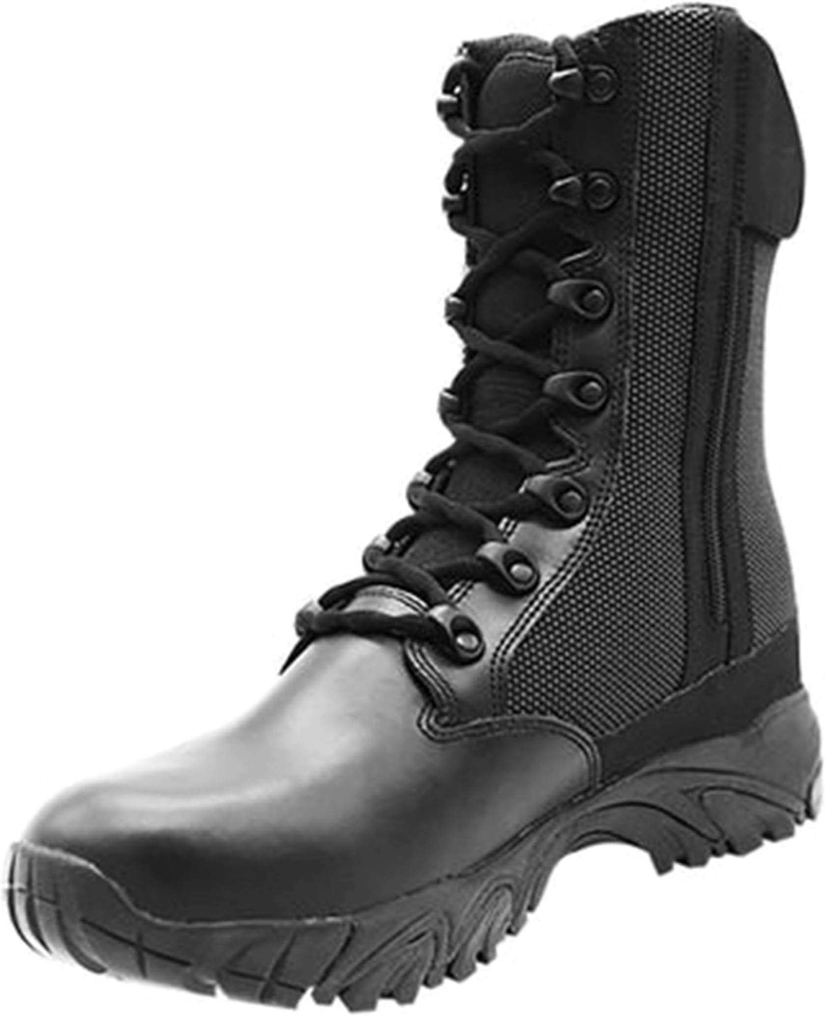 ALTAI 8" High Unisex Side Zip Tactical Combat Work Boots for Men and Women, Waterproof Shoes for Hiking, Hunting, Trekking, Duty, Ultra-Lightweight, Tan, MFM100-Z