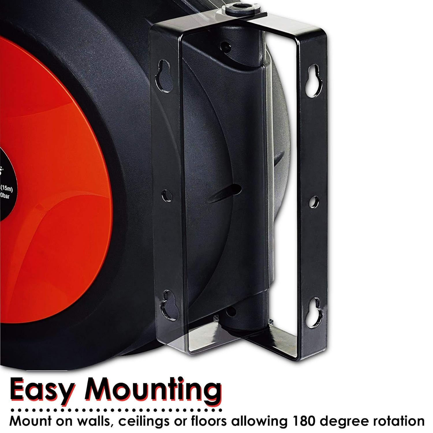 ReelWorks Air Hose Reel 3/8"x50' & Extension Cord Reel 14AWGx40' [Bundle Deal]