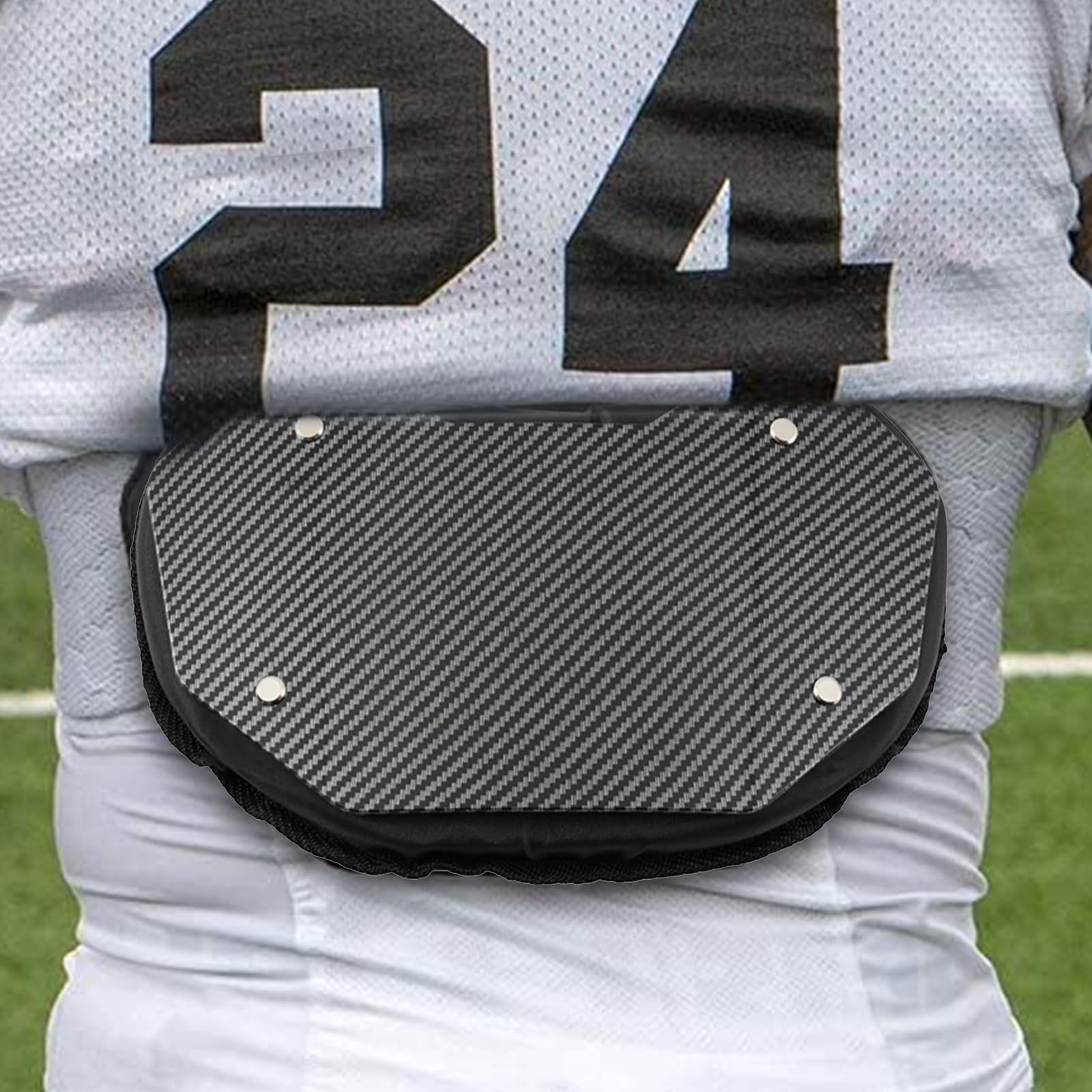 Back Plate Football Youth Back Protector | Einstellbarer Unterwächter im unteren Rücken mit Hard-Shell und Nylongurten ideal für Teenager-Athleten und erwachsene Spieler im Tackle Football-Training fü