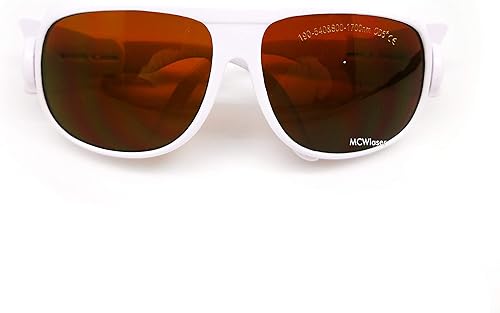 Miniatura 9 de MCWlaser Gafas de seguridad láser OD5+, Yag, azul, verde y luz UV, protección ocular de 405 nm, 445 nm, 450 nm, 532 nm, 808 nm, 980 nm, 1064 nm,