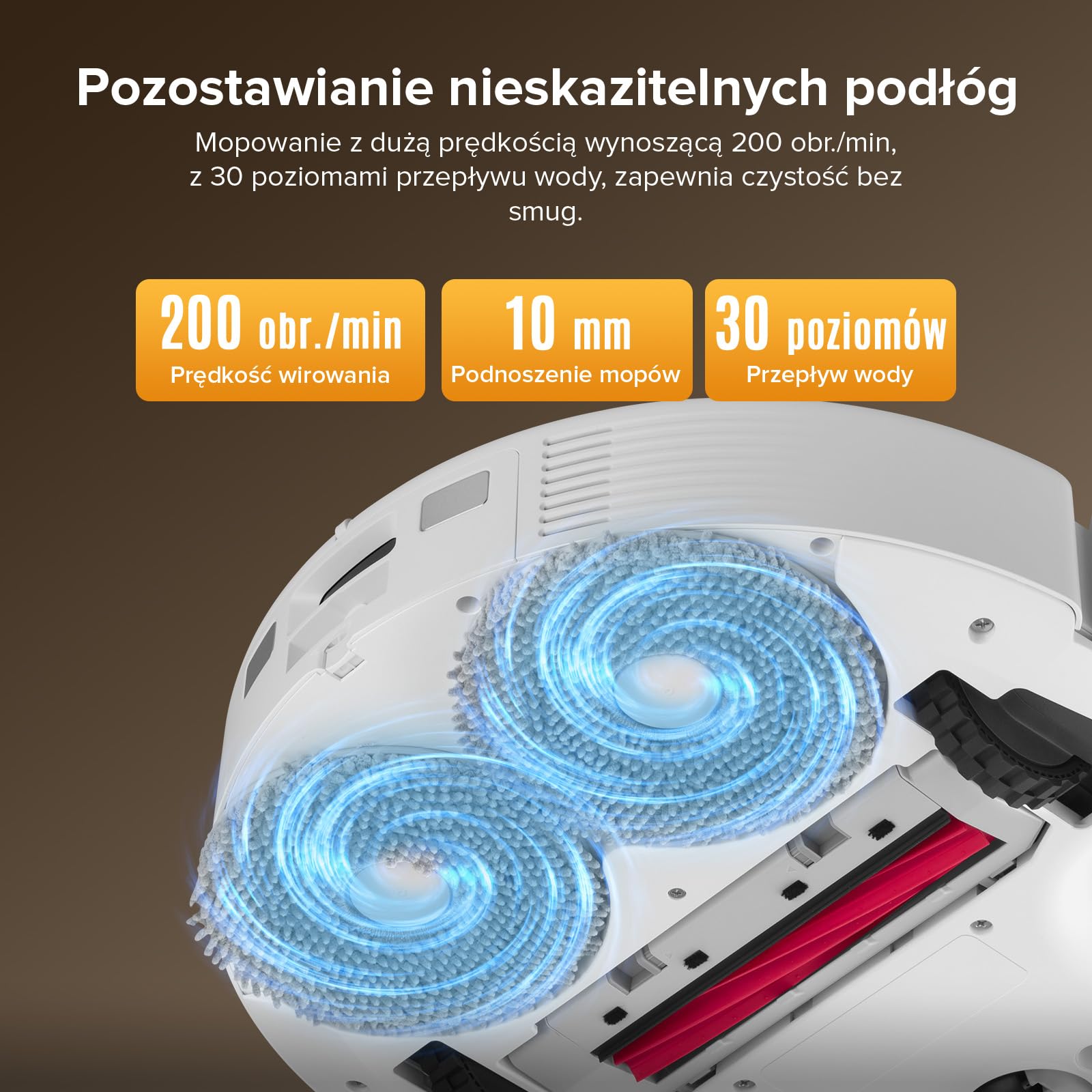 roborock QV 35A Set robot odkurzający, 8000Pa HyperForce, wielofunkcyjna stacja, mop obrotowy 200 obr./min i podnośnik 10 mm, zapobieganie splątaniu, unikanie przeszkód, mapowanie