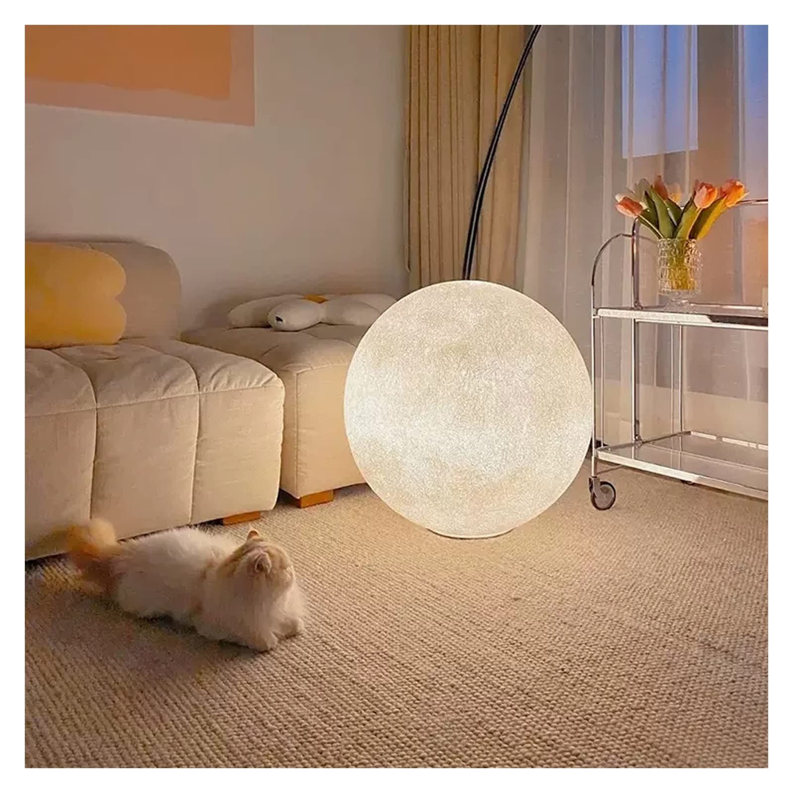 Lampa podłogowa księżycowa (bez źródła światła) Dekoracyjny(50cm)