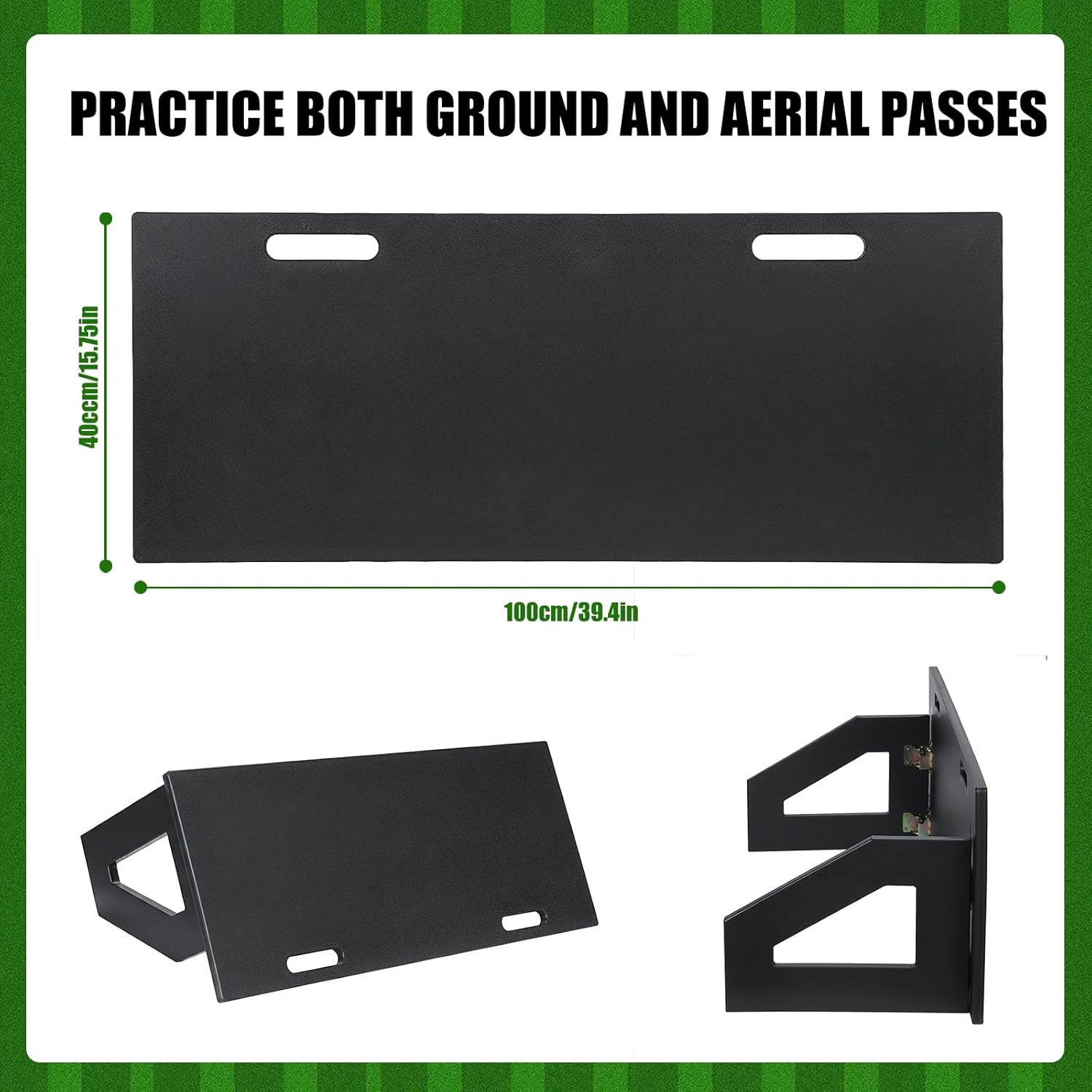 ETOYA Soccer Rebounder Board: Portable Rebound Board with 2 Angles Rebound - 100x40cm Foldable HDPE Rebound Board - Soccer Training Equipment for Passing & Shooting Practice