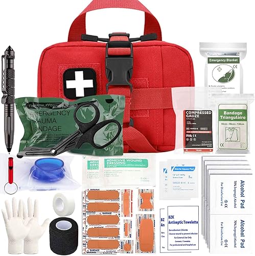 Miniatura 10 de Kit de trauma táctico Molle Ifak Refil Kit de primeros auxilios de supervivencia de emergencia médica Rip Away EMT Kit médico para campamento