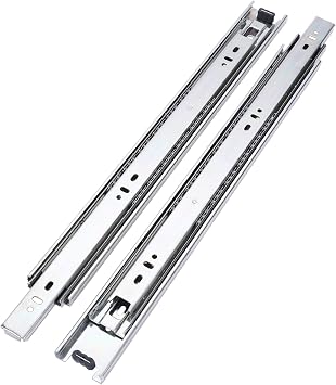 10 Pairs of 12 Inch Hardware 3-Section Full Extension Ball Bearing Side Mount Drawer Slides,100 LB Capacity Drawer Slide