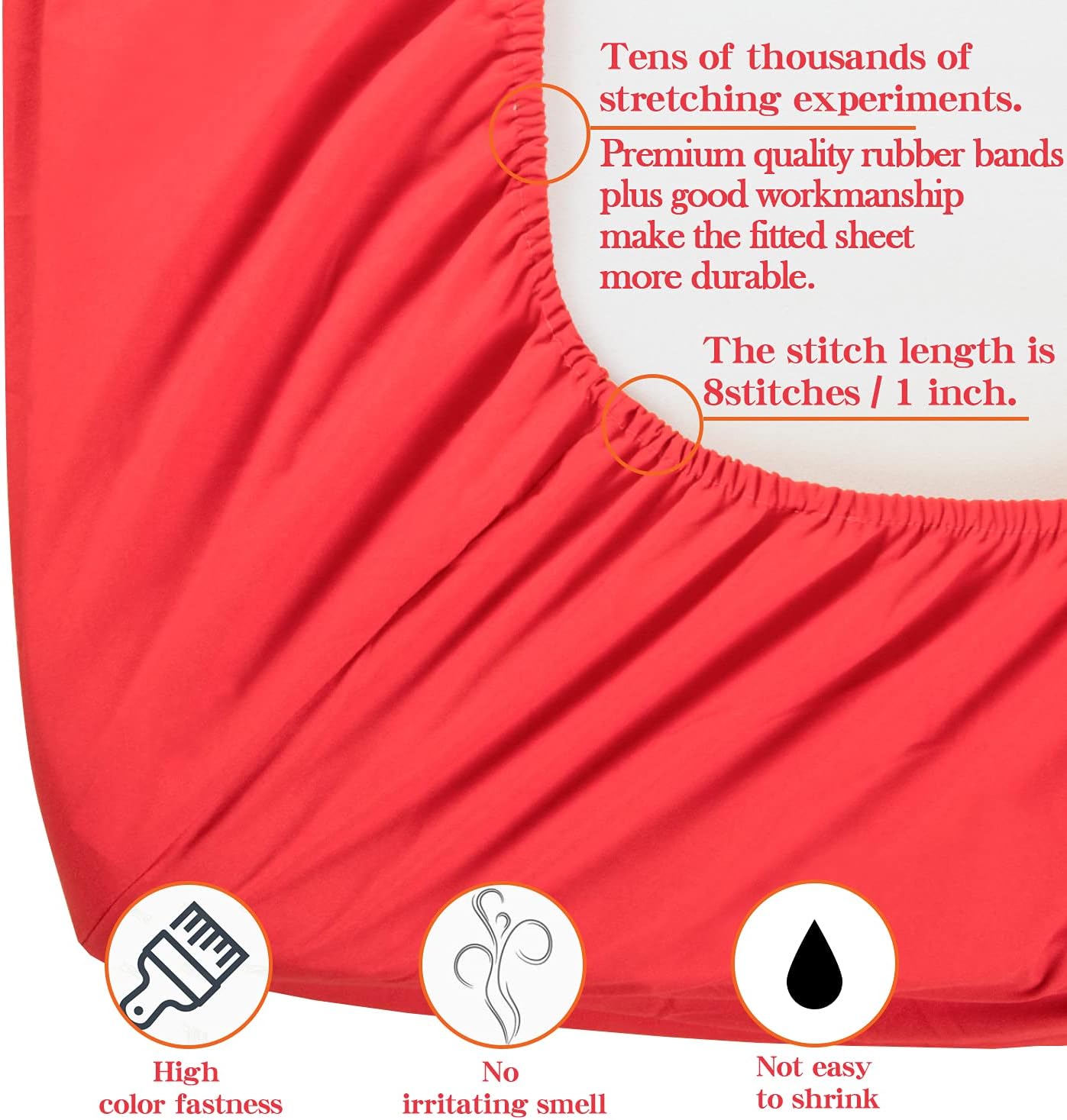 NTBAY 100% Brushed Microfiber Single Fitted Sheet, 1800 Super Soft and Cozy, Wrinkle, Fade - Image 3