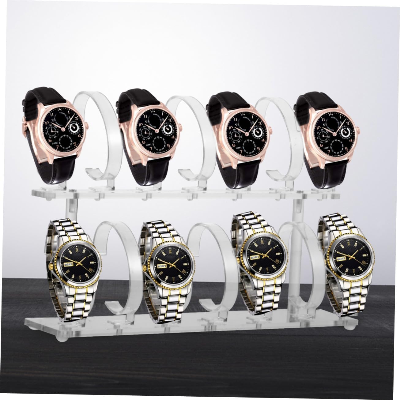 Holibanna Acrylic Watch Display Holder Multi-position Watch Rack for Storage Display