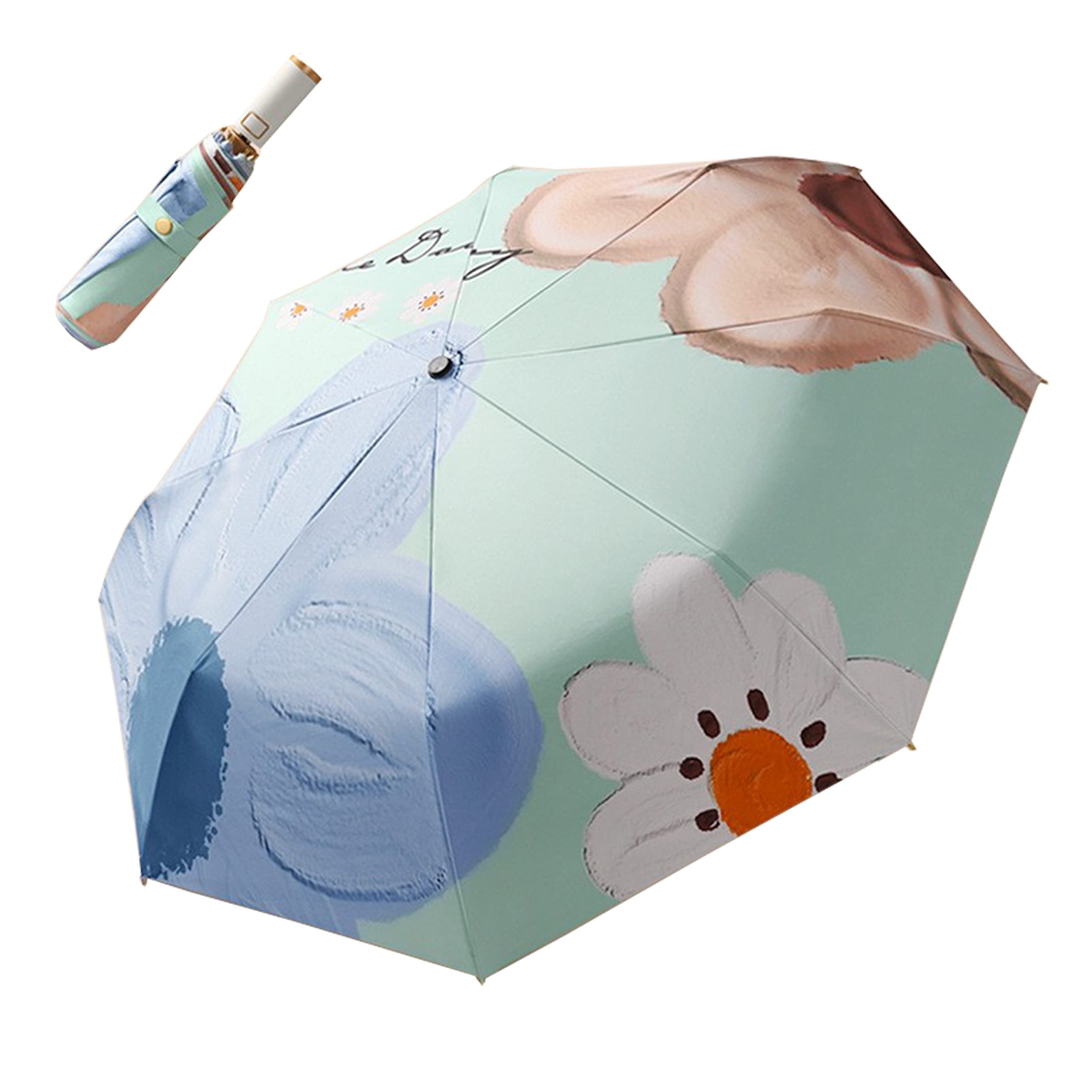 KASTWAVEUmbrella, Folding Compact Travel Umbrella, Ergonomic Handle Automatic Open Close, Portable, Ergonomic Handle, 99 UV Protection, Rain Sun, Umbrella, Parasol - Popular Style for women and men