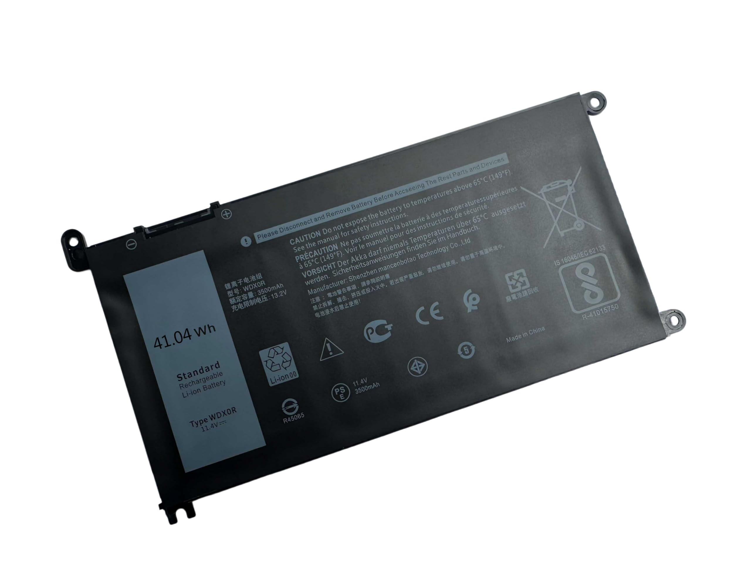 Amazon.com: WDX0R 11.4V 41.04Wh 4Cell Notebook Battery For DELL