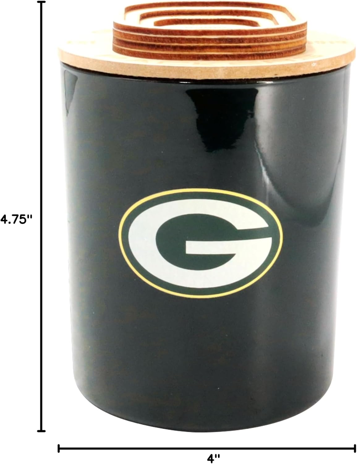 NFL Green Bay Packers Stadium Wood Top Glass Candle