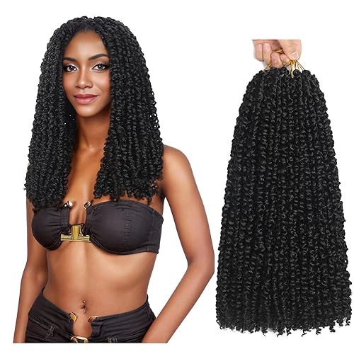 Miniatura 2 de Cabello de ganchillo Passion Twist de 14 pulgadas, trenzas de cabello de Passion Twist, cabello pretrenzado con rizos de pasión, extensiones de