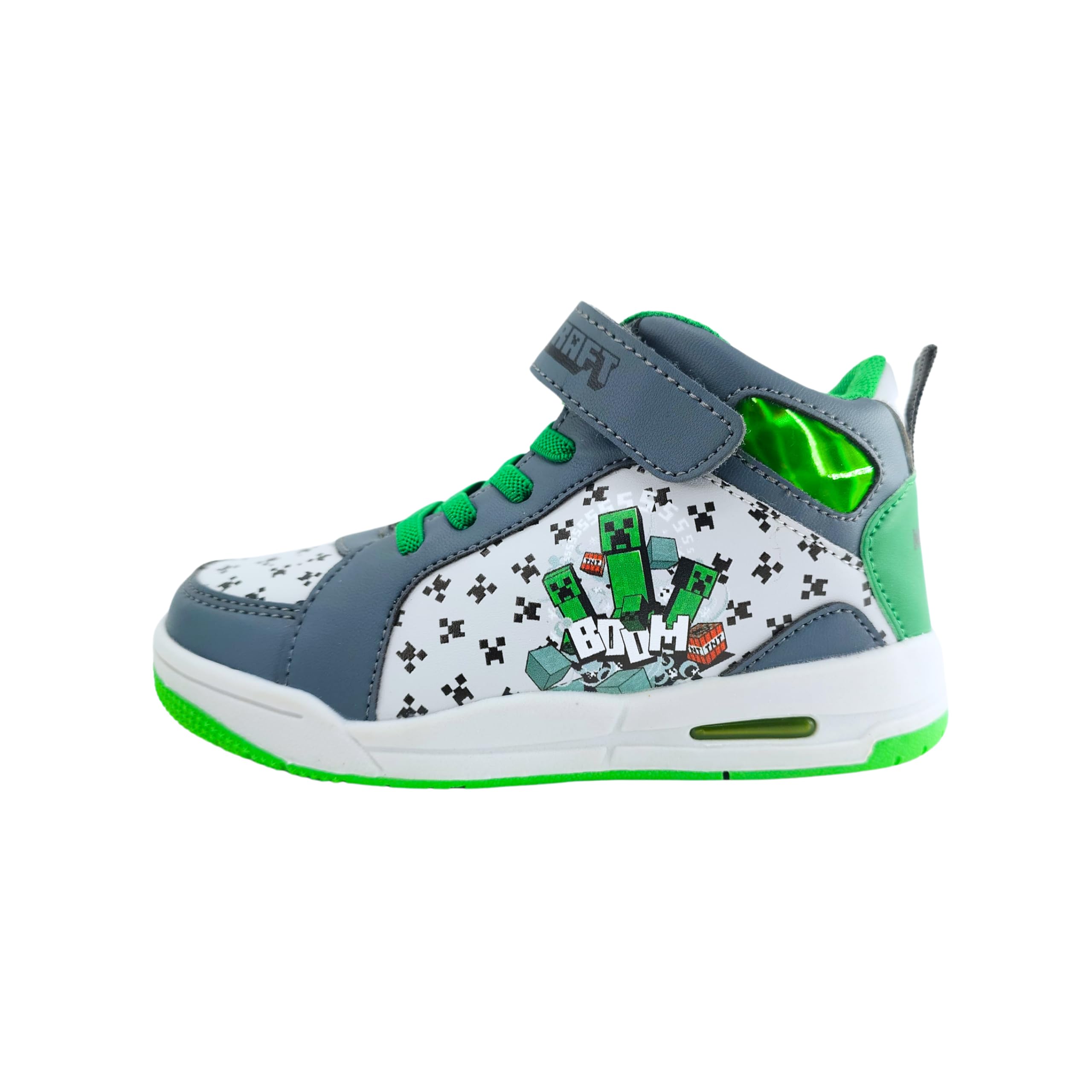 Minecraft Zapatos para Niño, Calzado Deportivo, Deportivas Diseño Creeper, Deportivas Luces para Niño, Tallas EU 24 a 32