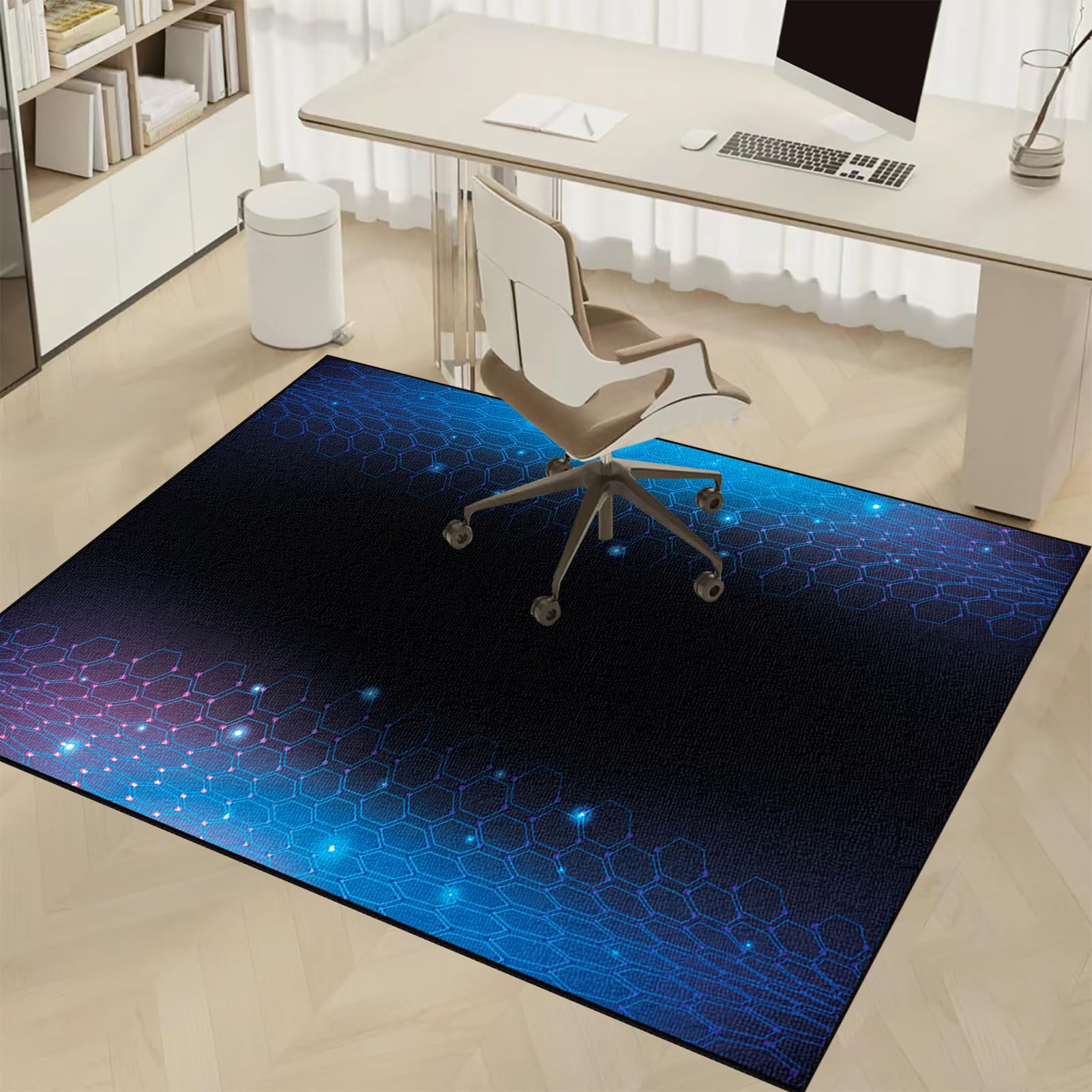 Tappeto Sedia Ufficio Gaming, Tappeto Sedia Ufficio 120 x 150 cm, Tappeto Salvapavimento, Tappeto Protettivo Sottosedia, Antigraffio Tappetino Protettivo del Pavimento per Parquet e Piastrelle