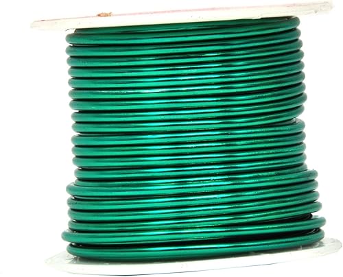 Vista 477 de Mandala Crafts Alambre de aluminio anodizado de calibre 8 para hacer joyas, alambre neutro flexible de color de 128 pies, flexible y flexible