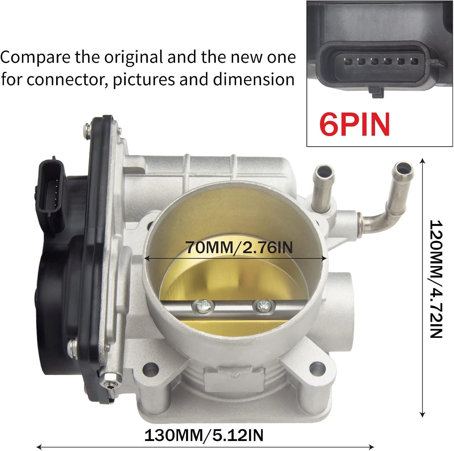 S20054 Electronic Throttle Body Assembly 16119JA00A Replacement for Altima 2007-2012 Rogue 2008-2013 Sentra 2007-2012