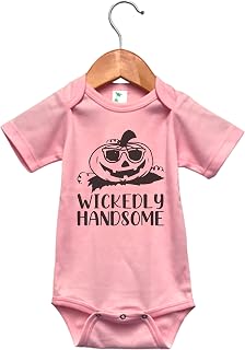 Wickedly Handsome Onesie (12-18m) PINK, expecting dad gift, fathers day gift, gender neutral coming home outfit, newborn boy personalized gift, gender reveal bodysuit