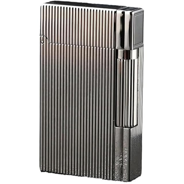 Copper Hand-Carved Gas-Filled Mens Lighter Vintage Flip Sound Lighter Classic Flip-Top Side-Slide Ignition Butane Torch Lighter Silver