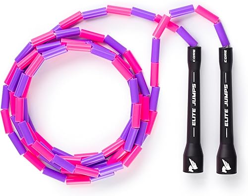 Cuerda de saltar de ejercicio con cuentas para niños, cuerda de saltar segmentada para niños, cuentas duraderas e inastillables para exteriores,